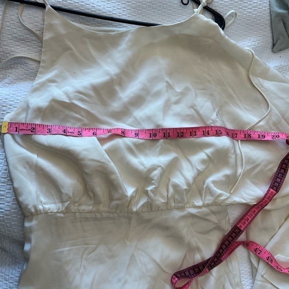 Alexis Wesley One-Shoulder Silk Mini Dress  Cream - Picture 13 of 16